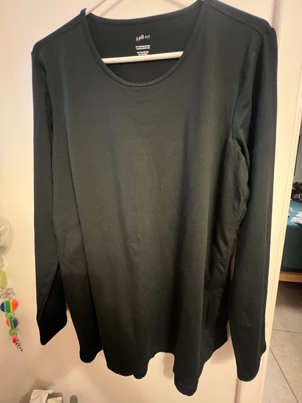 J.Jill Fit Performance Black Long Sleeve Tee